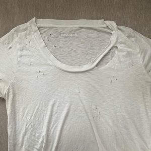Zadig & Voltaire distressed white tee